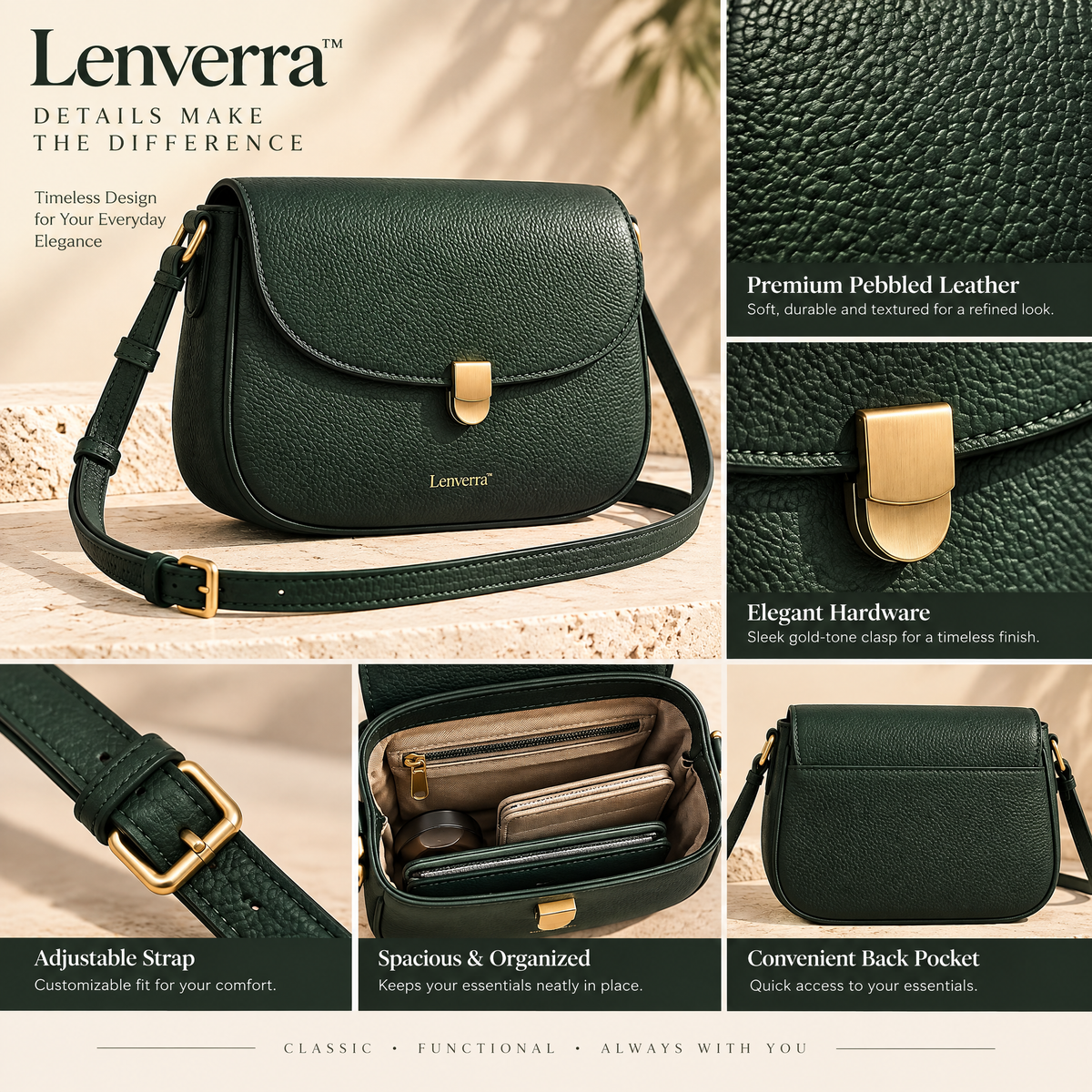 Verde Saddle Crossbody detail image