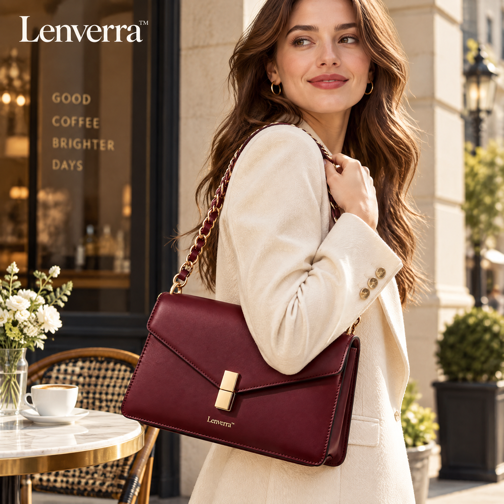 Bordeaux Chain Shoulder Bag detail image