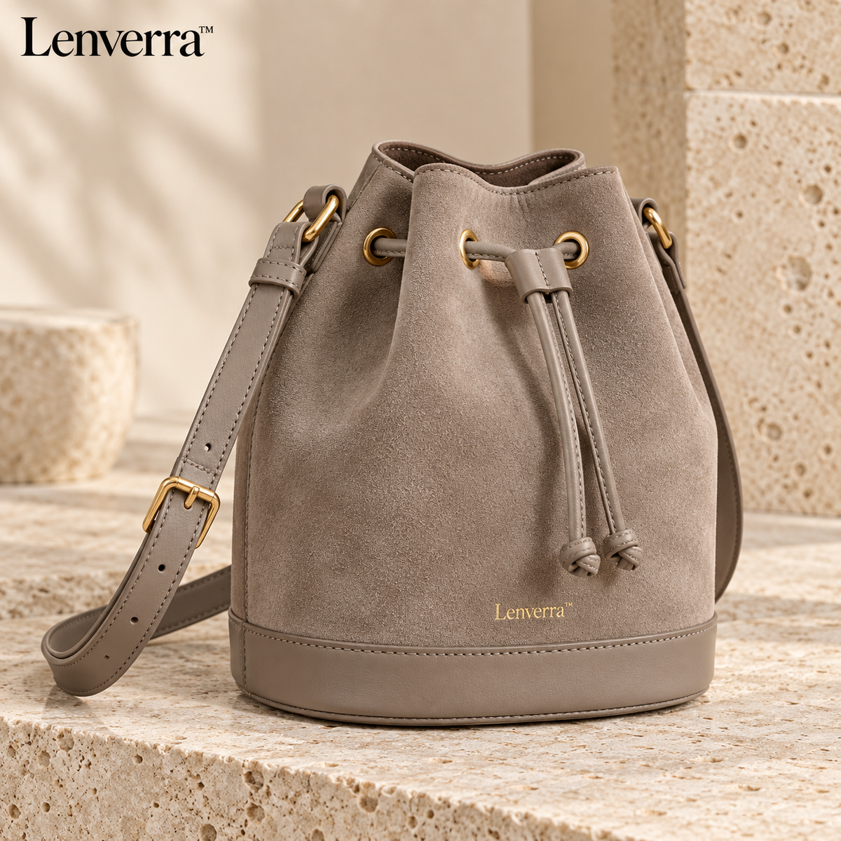 Luna Drawstring Bucket Bag hero image